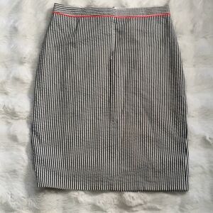 J. Crew Black and White Pencil Skirt Knee-Length Workwear Size 0